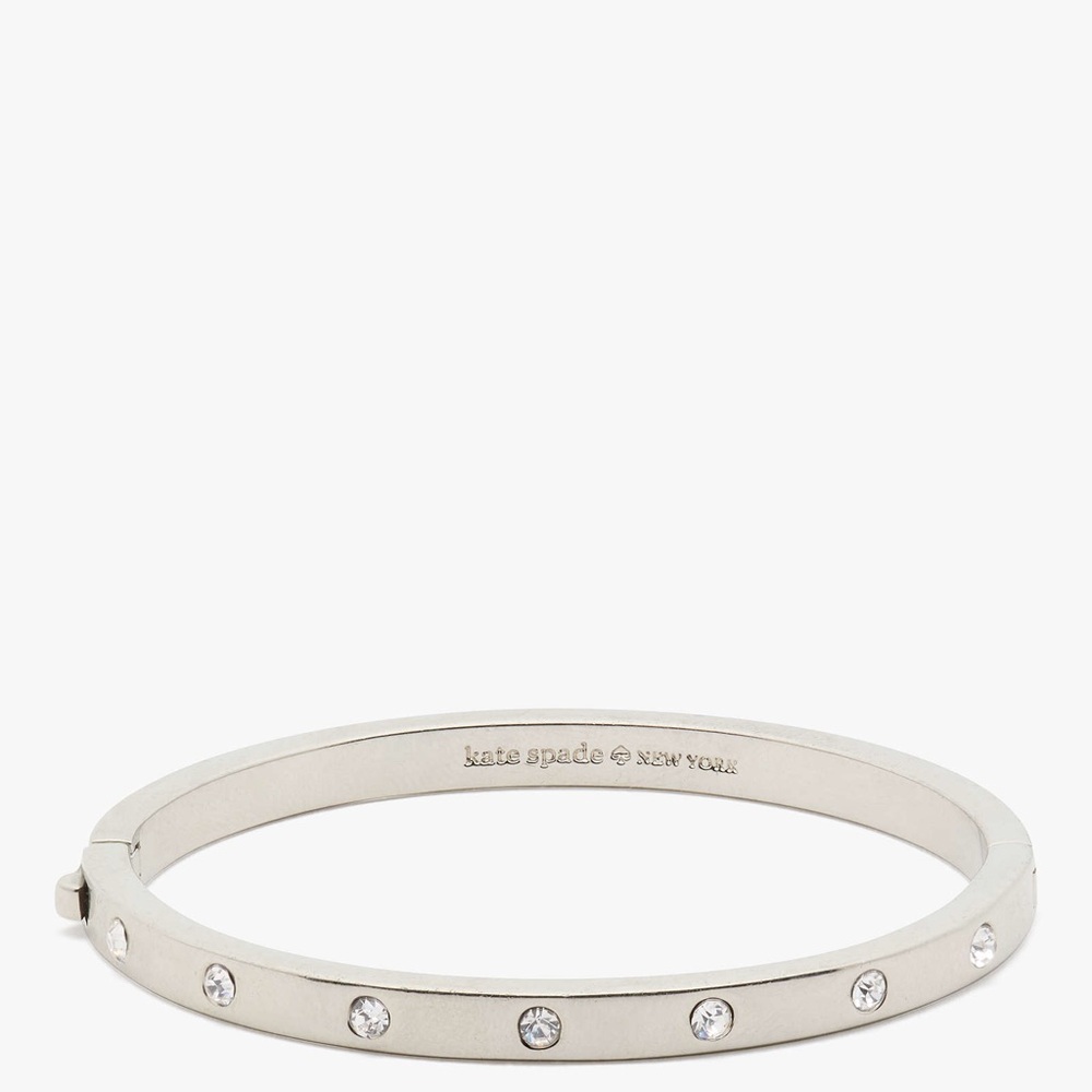 Kate Spade Silver Bangle Set in Stone